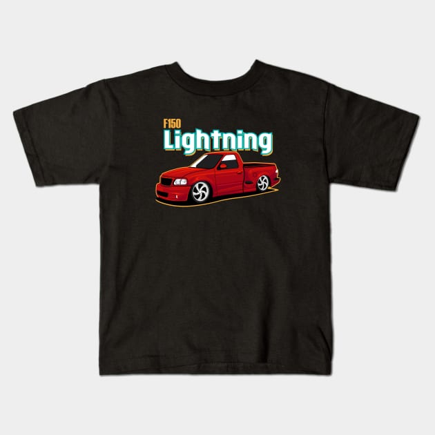 f150 American Truck Kids T-Shirt by masjestudio